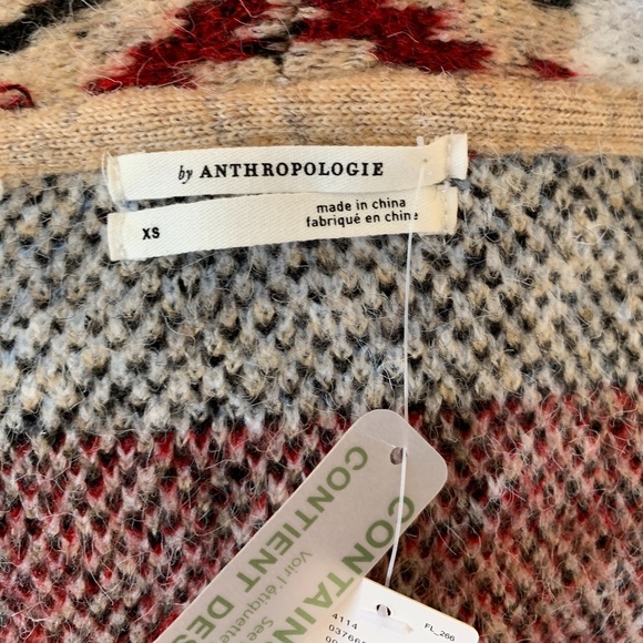 NWT Anthro Paloma Fringe tiger  print cardigan XS - Picture 14 of 16